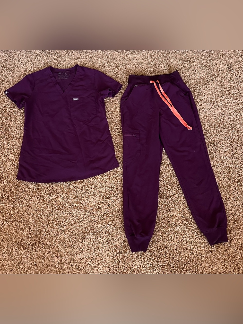 Figs Deep Purple Scrub Set XXS Petite